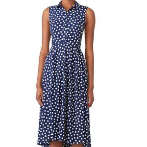 Kate Spade Blue White Cloud Dot Midi